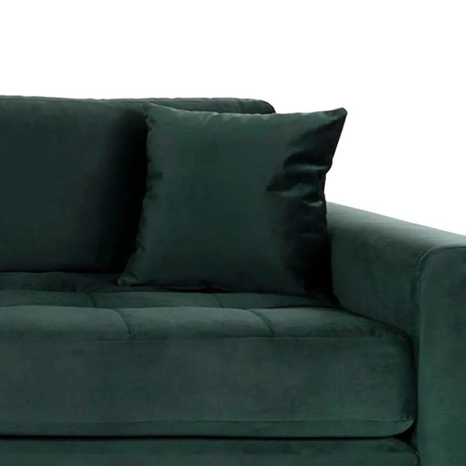 Sale Wohnen Dunkelgrünes Samtsofa mit zwei Kissen - Tangona