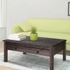 Clearance Wohnen Dunkler Country Couchtisch in Wenge Braun - Berto