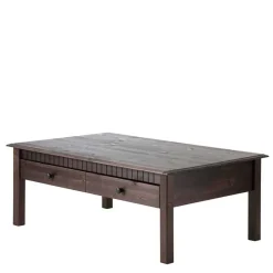 Clearance Wohnen Dunkler Country Couchtisch in Wenge Braun - Berto