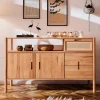 Clearance Wohnen Echtholz Kommode aus Wildbuche & Rattan - Indrya