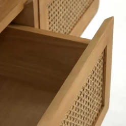 Sale Wohnen Echtholz Waschtisch aus Teak mit Wiener Geflecht - Tiranny