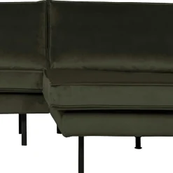 Wohnen Eckcouch in Dunkelgrün Velvet - Mapel