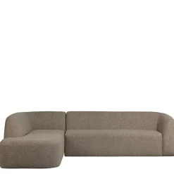 Wohnen Ecksofa in Hellbraun Chenille Bezug - Acira
