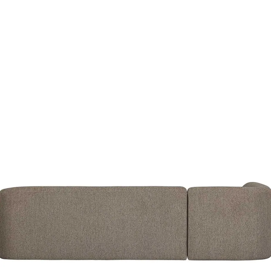 Wohnen Ecksofa in Hellbraun Chenille Bezug - Acira