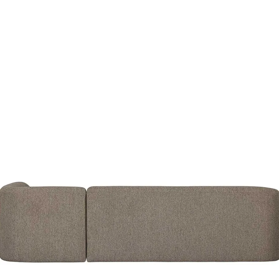 Wohnen Ecksofa in Hellbraun Chenille Bezug - Acira