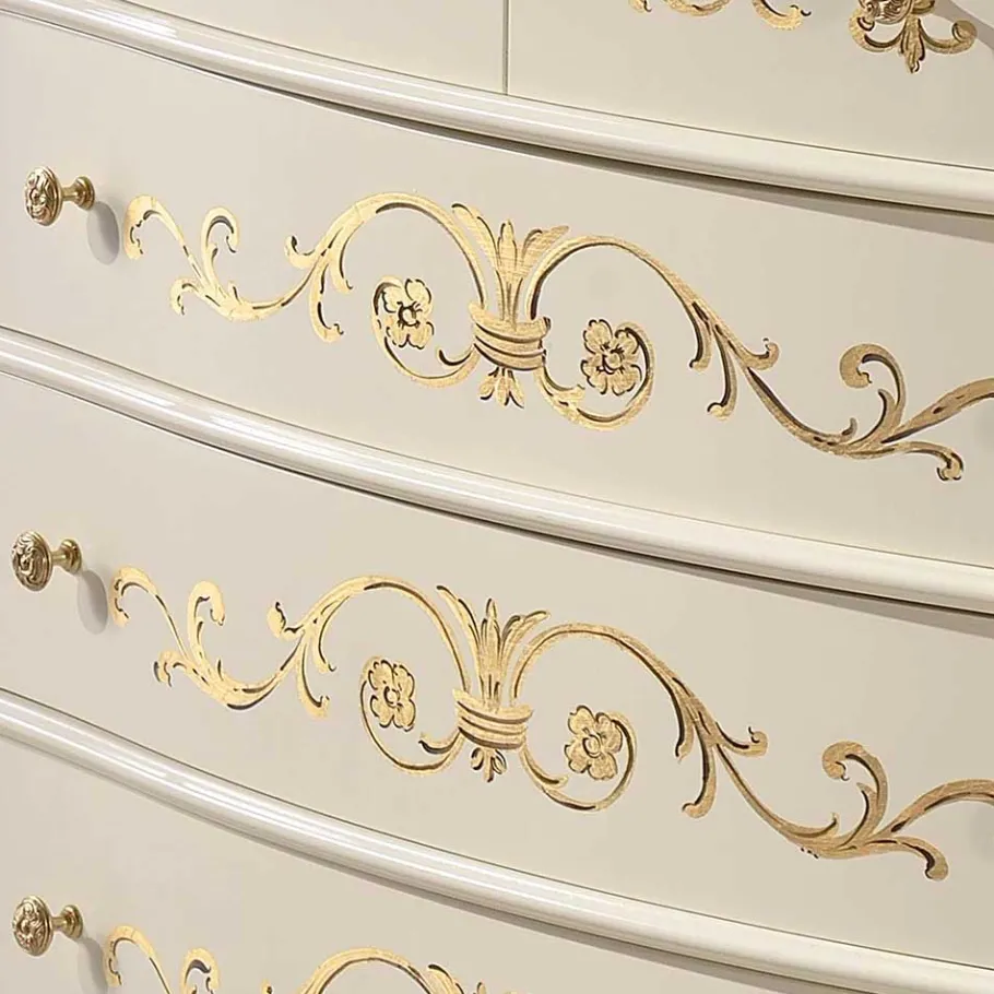 Discount Wohnen Edle Barock-Kommode miz 87 cm Breite - Iviada