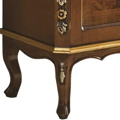 Hot Wohnen Edles TV Board in Nussbaum & Gold - Acsandrio