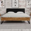 Online Wohnen Ehebett Designbett mit Wildeiche Rahmen - Mandirov