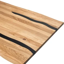 Outlet Wohnen Eiche Esszimmertisch mit Epoxid-Harz-Einlagen - Slavidra