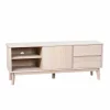 Clearance Wohnen Eiche Massivholz TV Schrank in White Wash - Navassa