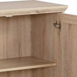 New Wohnen Eiche Nachbildung Kommode mit drei Türen - Rienva