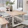 Sale Wohnen Eiche White Wash Tisch mit Baumkante - Tilveta