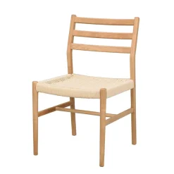 Wohnen Eichenholz Stuhl mit Geflecht Sitz - Francis (2er Set)