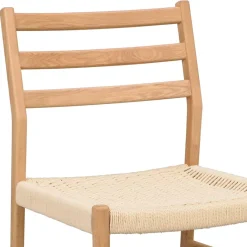 Wohnen Eichenholz Stuhl mit Geflecht Sitz - Francis (2er Set)