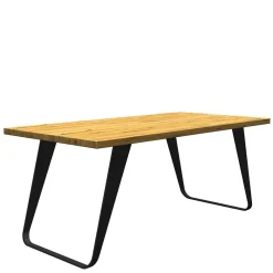 New Wohnen Eichenholz Tisch mit Bügelgestell - Vescinas