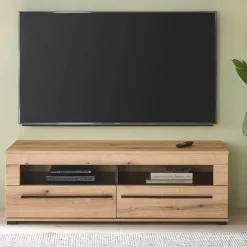 Outlet Wohnen Eicheoptik Wohnzimmermöbel Set - Brocus (vierteilig)