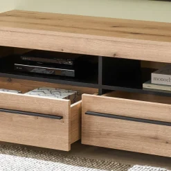 Outlet Wohnen Eicheoptik Wohnzimmermöbel Set - Brocus (vierteilig)