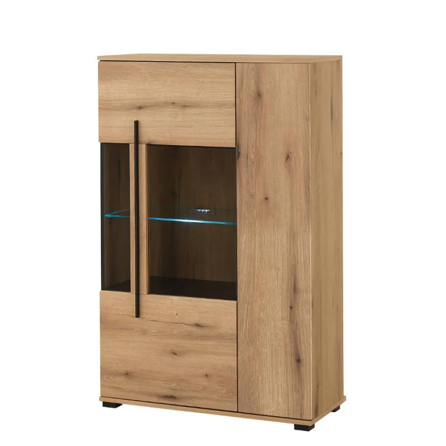 Outlet Wohnen Eicheoptik Wohnzimmermöbel Set - Brocus (vierteilig)