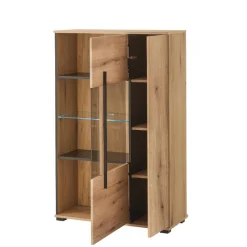 Outlet Wohnen Eicheoptik Wohnzimmermöbel Set - Brocus (vierteilig)