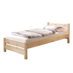 Wohnen Einzelbett Jeff aus Kiefer Massivholz