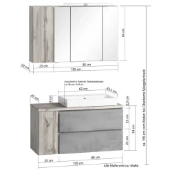 Sale Wohnen Elegante Badeinrichtung Möbelset - Eight (vierteilig)