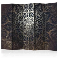 Hot Wohnen Elegante Trennwand in Braun & Gold - Arwen