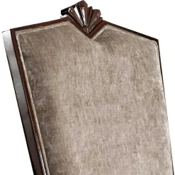Clearance Wohnen Eleganter Armlehnenstuhl in Beige Samt - Venisso