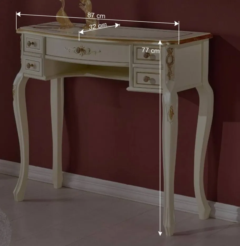 Best Wohnen Eleganter Barock Konsoltisch mit fünf Schubladen - Iviada