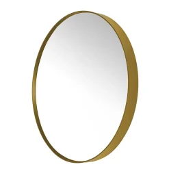 New Wohnen Eleganter Glasspiegel mit Metallrahmen Gold - Emzatina