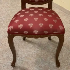 Wohnen Eleganter Medaillonstuhl Rot Gold Magari & Nussbaum