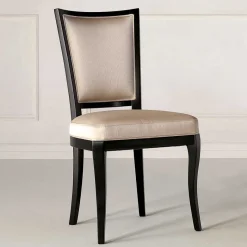 Sale Wohnen Eleganter Polsterstuhl in Beige Webstoff - Ladino