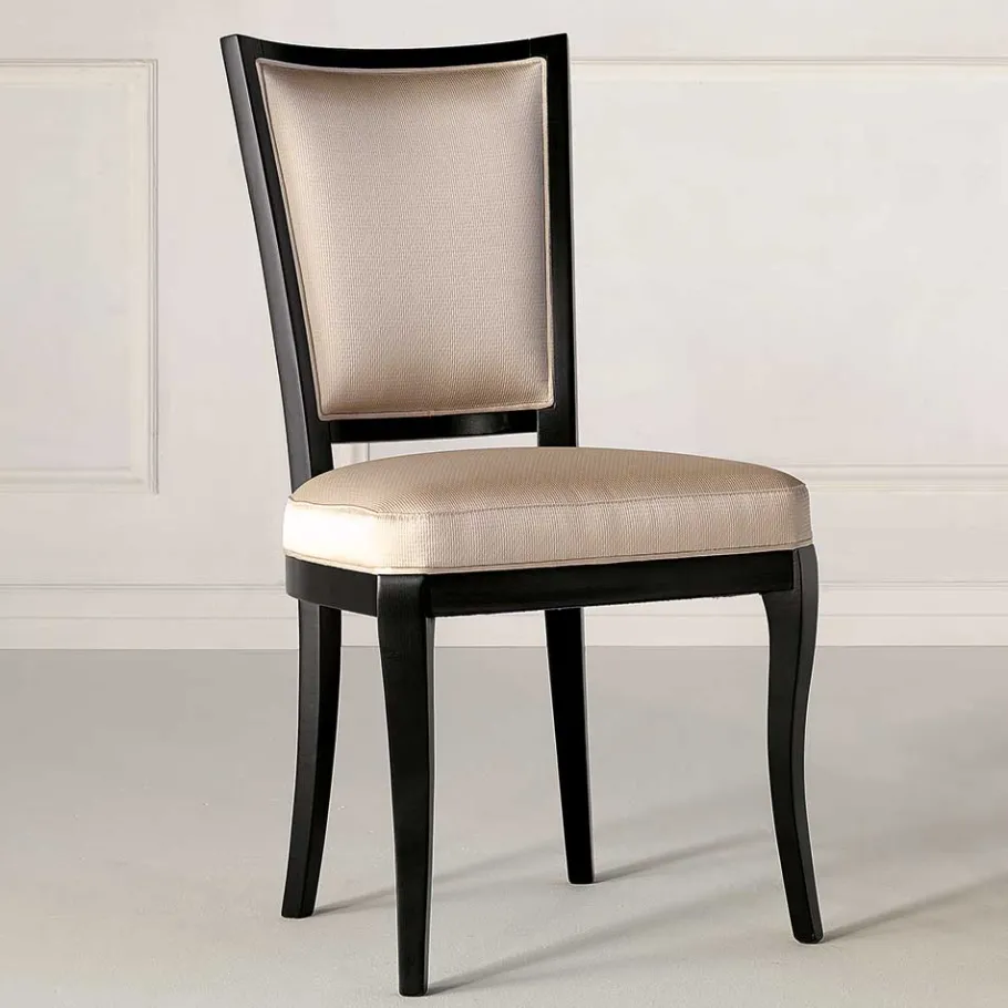 Sale Wohnen Eleganter Polsterstuhl in Beige Webstoff - Ladino