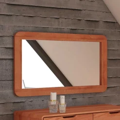 Outlet Wohnen Eleganter Spiegel mit Holzrahmen - Junola