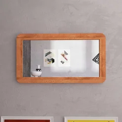 Outlet Wohnen Eleganter Spiegel mit Holzrahmen - Junola