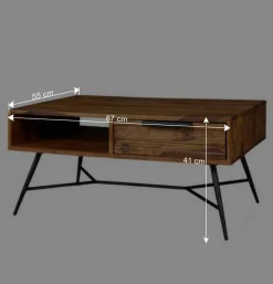 Online Wohnen Eleganter Wohnzimmer Tisch mit Schublade - Dicna