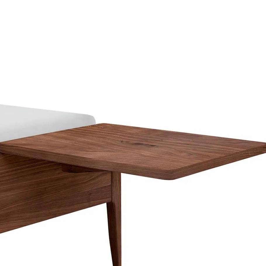 Best Wohnen Elegantes Designbett aus Nussbaum massiv - Twinta