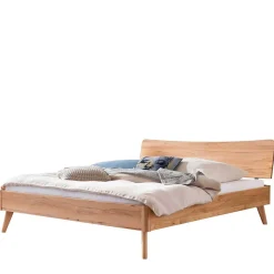 Wohnen Elegantes Holzbett aus geölter Wildeiche - Mathan