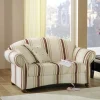 Best Wohnen Elegantes Sofa mit Streifen in Weiß Rot Beige - Senore