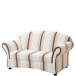 Best Wohnen Elegantes Sofa mit Streifen in Weiß Rot Beige - Senore