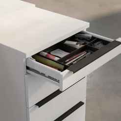 Outlet Wohnen Elektrisch höhenverstellbarer Schreibtisch in Weiß - Sparkle