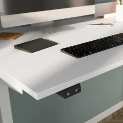 Outlet Wohnen Elektrisch höhenverstellbarer Schreibtisch in Weiß - Sparkle
