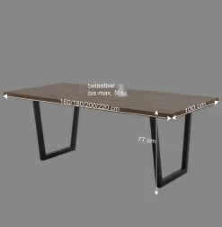 Best Wohnen Essenstisch aus Balkeneiche Massivholz - Yanatada