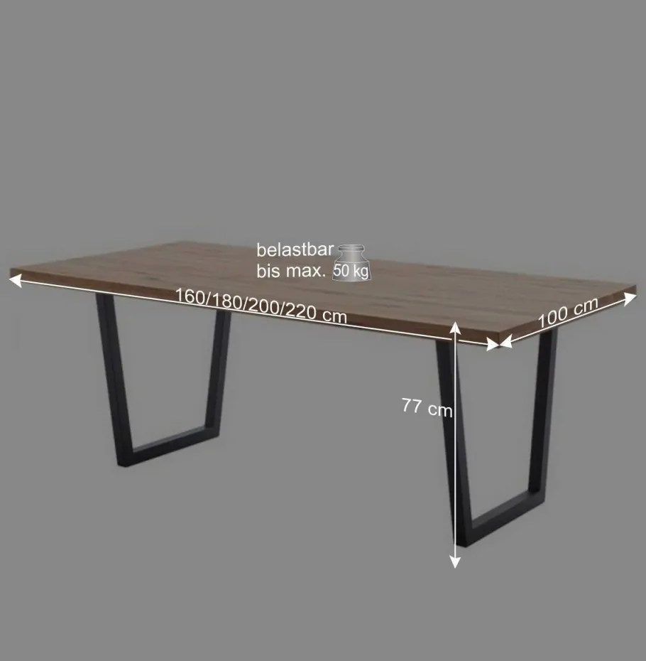 Best Wohnen Essenstisch aus Balkeneiche Massivholz - Yanatada