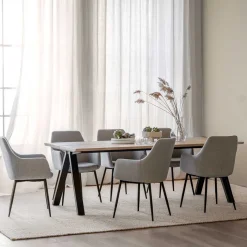 Outlet Wohnen Essgruppe im Skandinavischen Wohnstil - Ivona (siebenteilig)