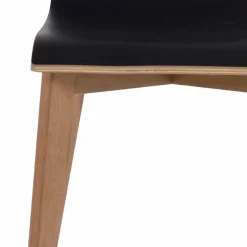 Sale Wohnen Essstuhl in Schwarz & Natur - Vulias (2er Set)