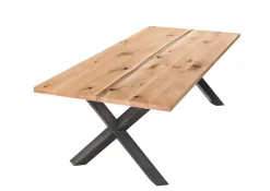 Outlet Wohnen Esstisch mit Design-X-Beinen - Opal