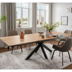 New Wohnen Esstisch mit Schweizer Kante & Spider Gestell - Karoline