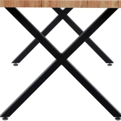 Wohnen Esstisch mit X-Beinen plus 4 Stühle - Lamon (fünfteilig)