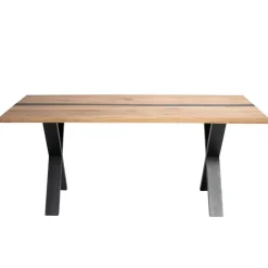 Clearance Wohnen Esstisch mit X-Metallbeinen - Drakura