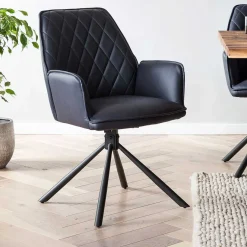 Clearance Wohnen Esstisch und Drehsessel Set - Ewana (fünfteilig)